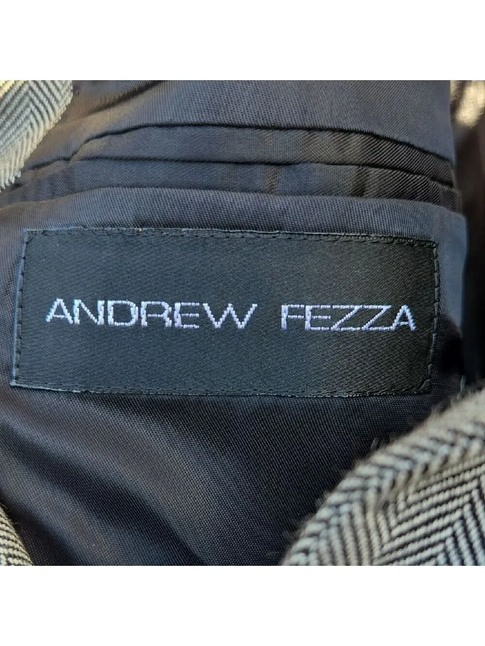 Andrew Fezza Textured Gray Blazer for Men